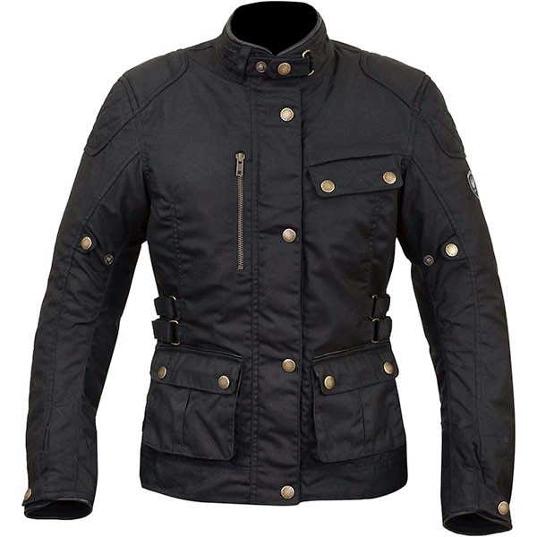 Merlin Merlin Ladies Harriet Wax Textile Jacket - Black
